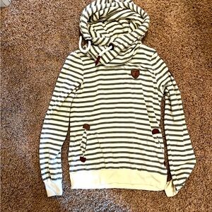 Wanakome sweater green and ivory sz medium